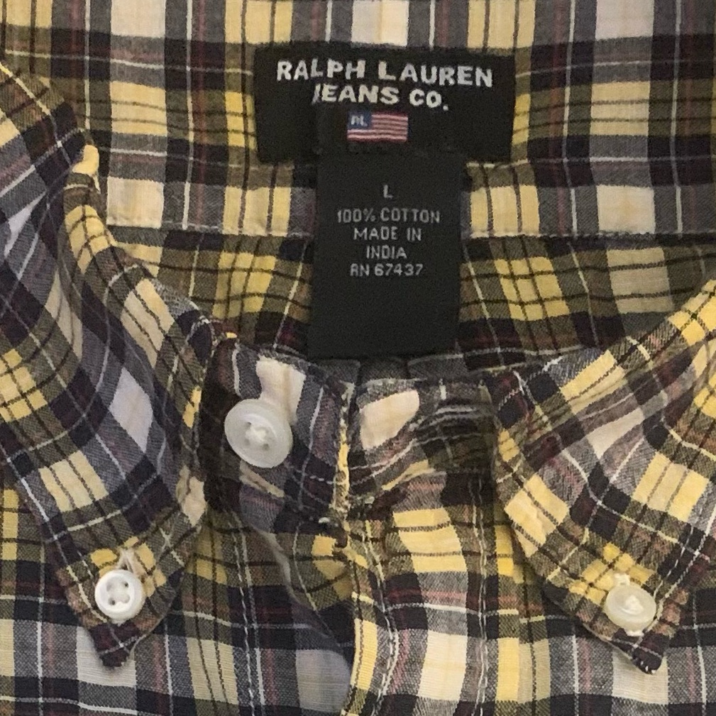 Ralph Lauren Jeans Co Ss All Cotton Plaid Shirt